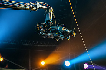 Boom operator on location